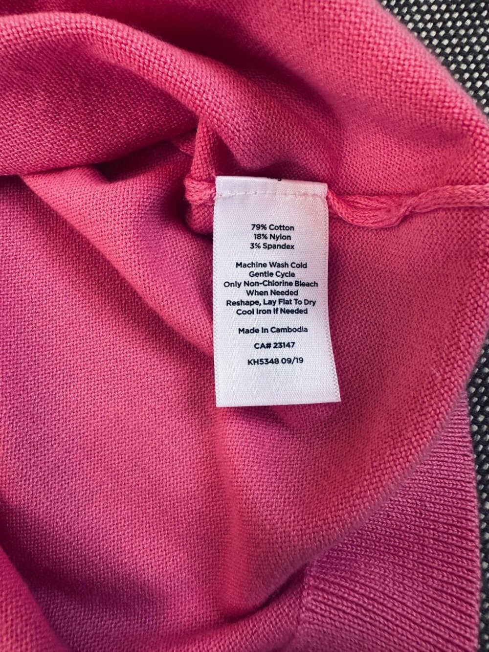 Talbots Bubble Gum Pink Cotton Blend Button Down Cardigan Crew Neck Size M NEW - Picture 10 of 11